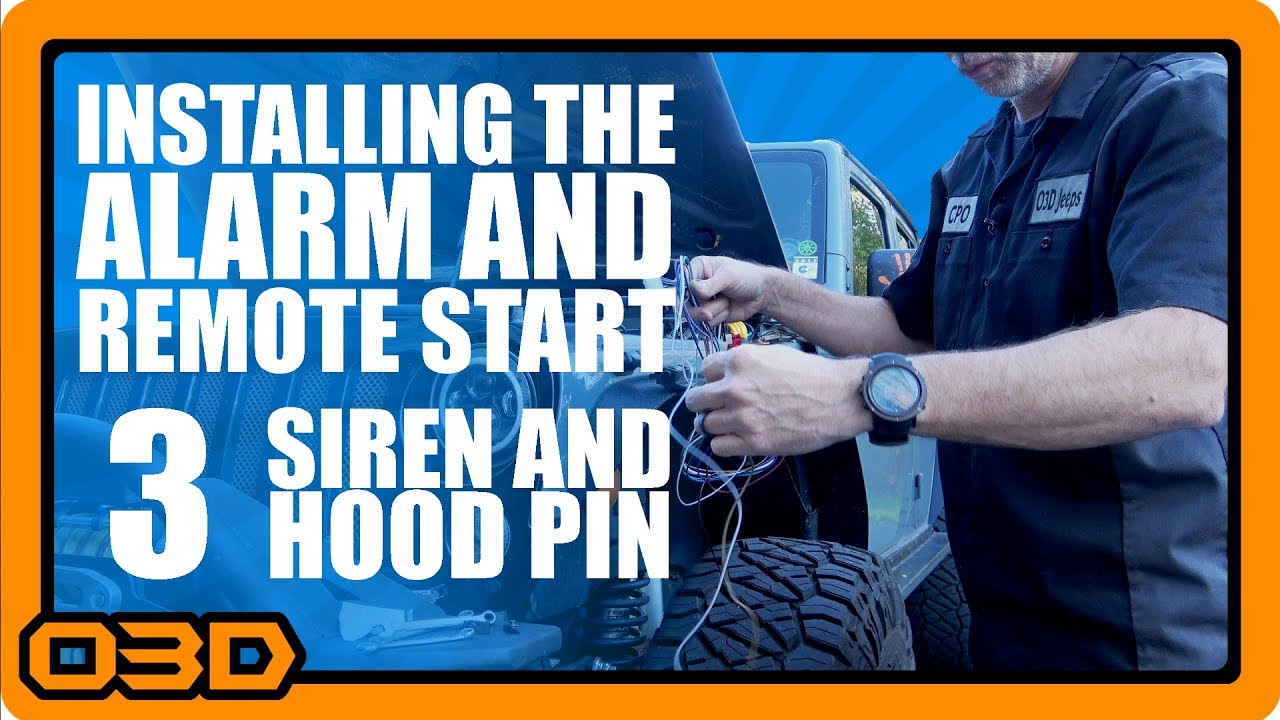 03 - Alarm and Remote Start Install - Hood Pin Switch and Siren - Omega Excalibur  AL-1775-3DB