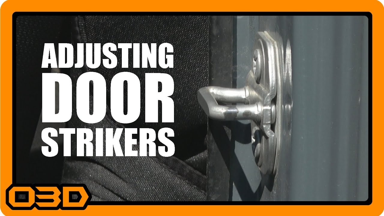 Adjusting Jeep Wrangler Door Strikers after TMR Customs Delrin Hinge Liner Upgrade