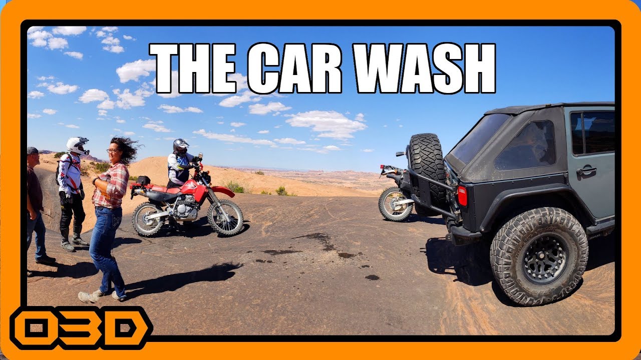 Drew and Sean Struggle at The Car Wash at Hells Revenge in Moab - on Dual Sport Motorcycles