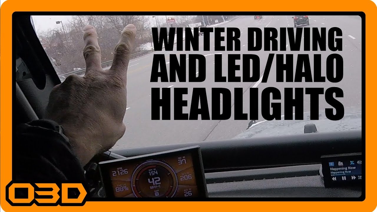 Going Jogging #5 - Snow Day Driving, My LED headlights and Halos, and some other randomness!