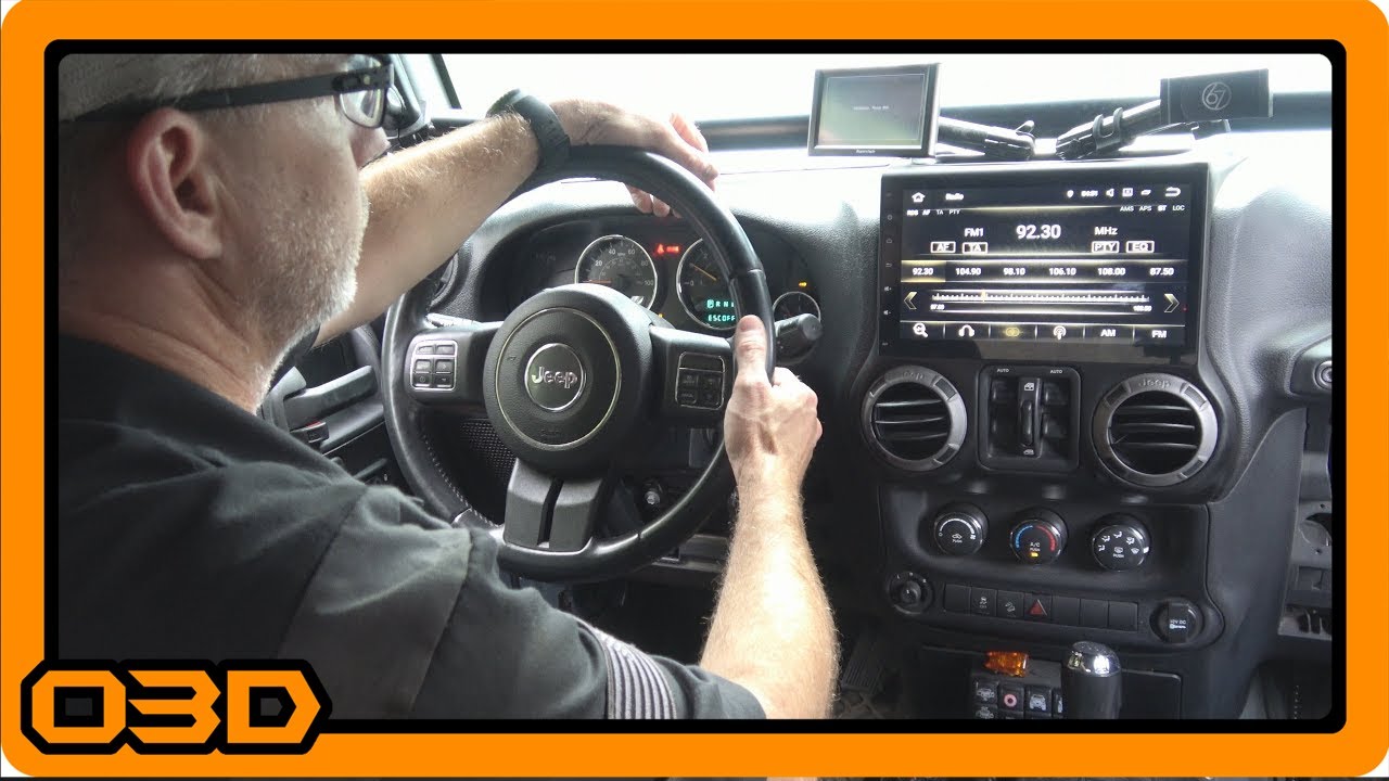 Install 04 - Putting it in - Seicane 10.1" Android 7.1.2 Stereo Head Unit in 2015 Jeep Wrangler