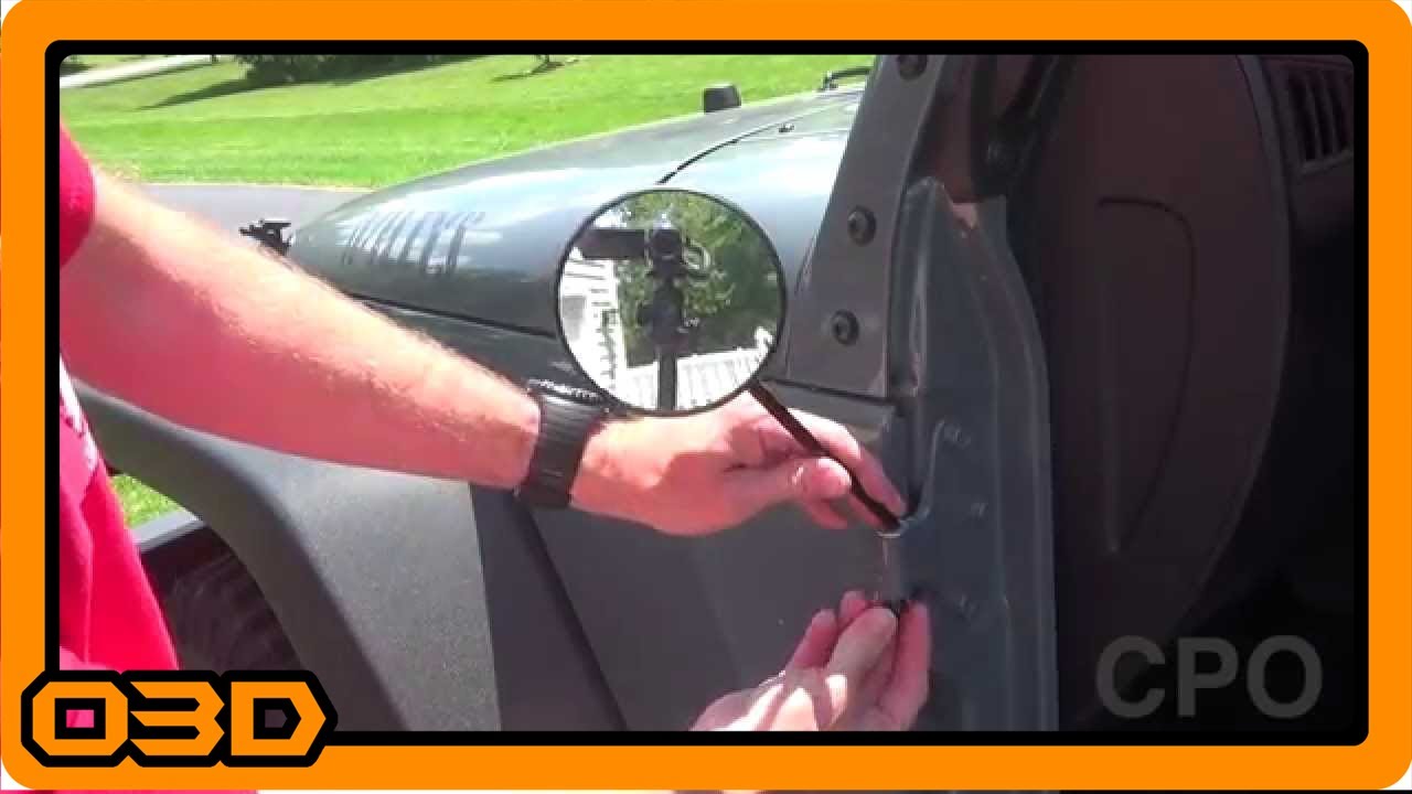 Jeep Wrangler Doors Off Mirror Motorcycle on Hinge