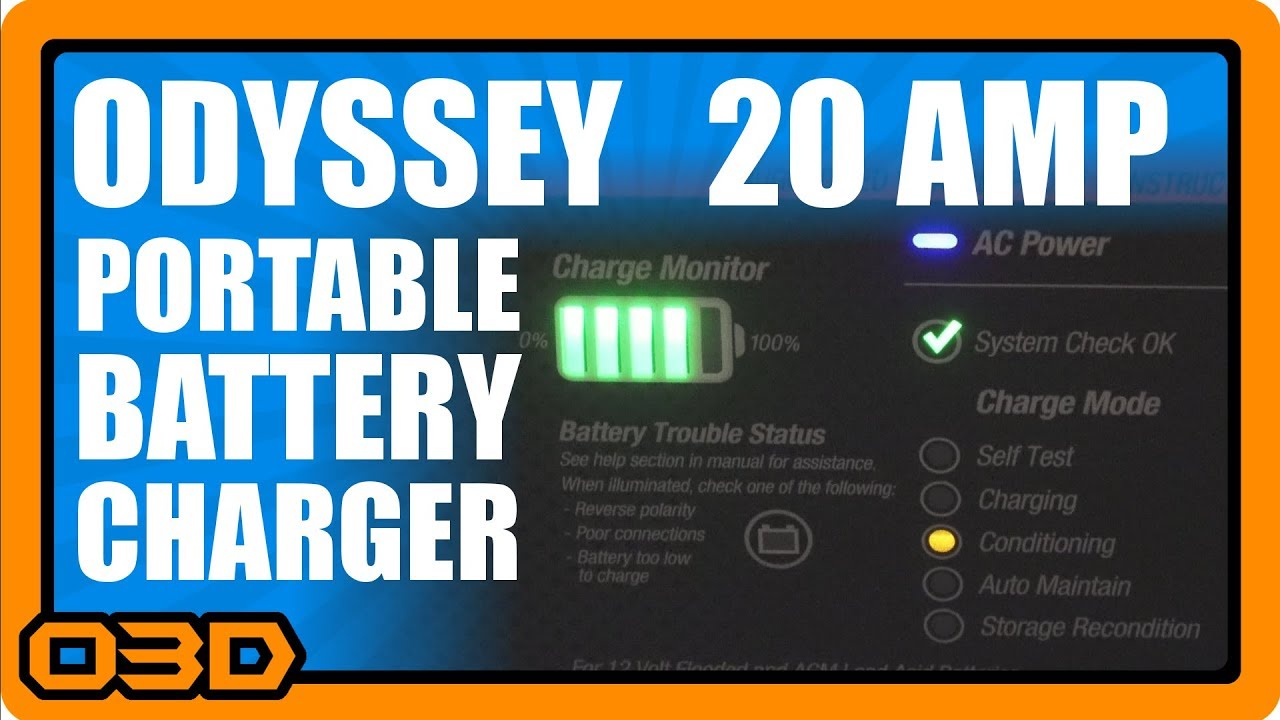 Odyssey 20 Amp Portable Battery Charger - Overview and How to Use