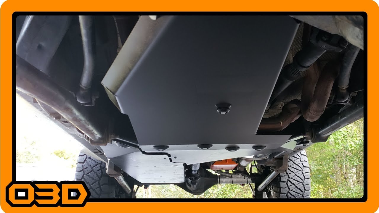 Rock Hard 4X4 Oil Pan Transmission and Transfer Case Skid Plate Installation 2015 Jeep Wrangler JKU