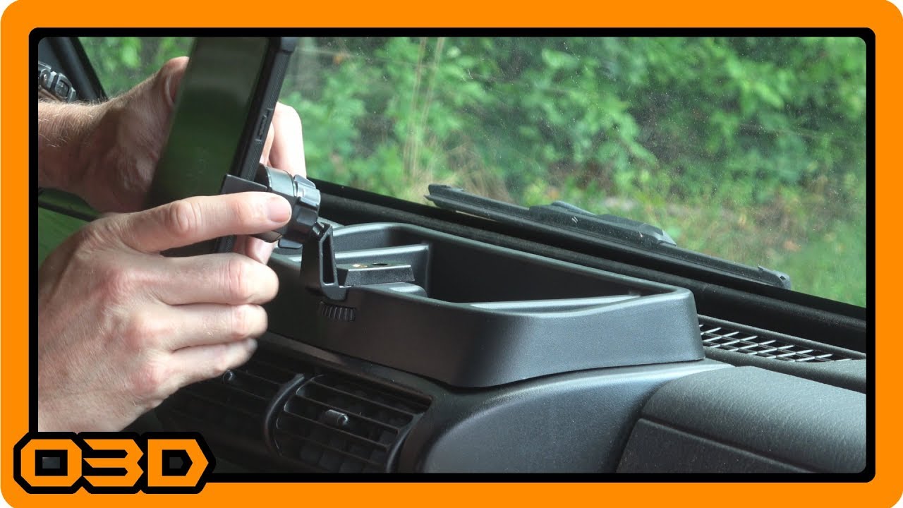 Rugged Ridge 13551.19 Dash Multi Mount with Phone Holder - Project 2004 Jeep TJ Wrangler