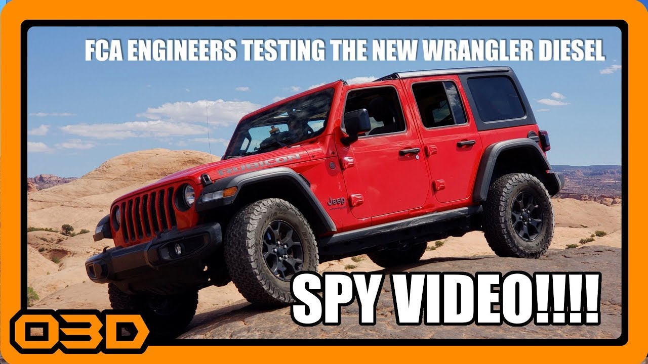 SPY VIDEO - 2019 DIESEL WRANGLER TESTING FCA JEEP JL AND JK AND DODGE TRUCK