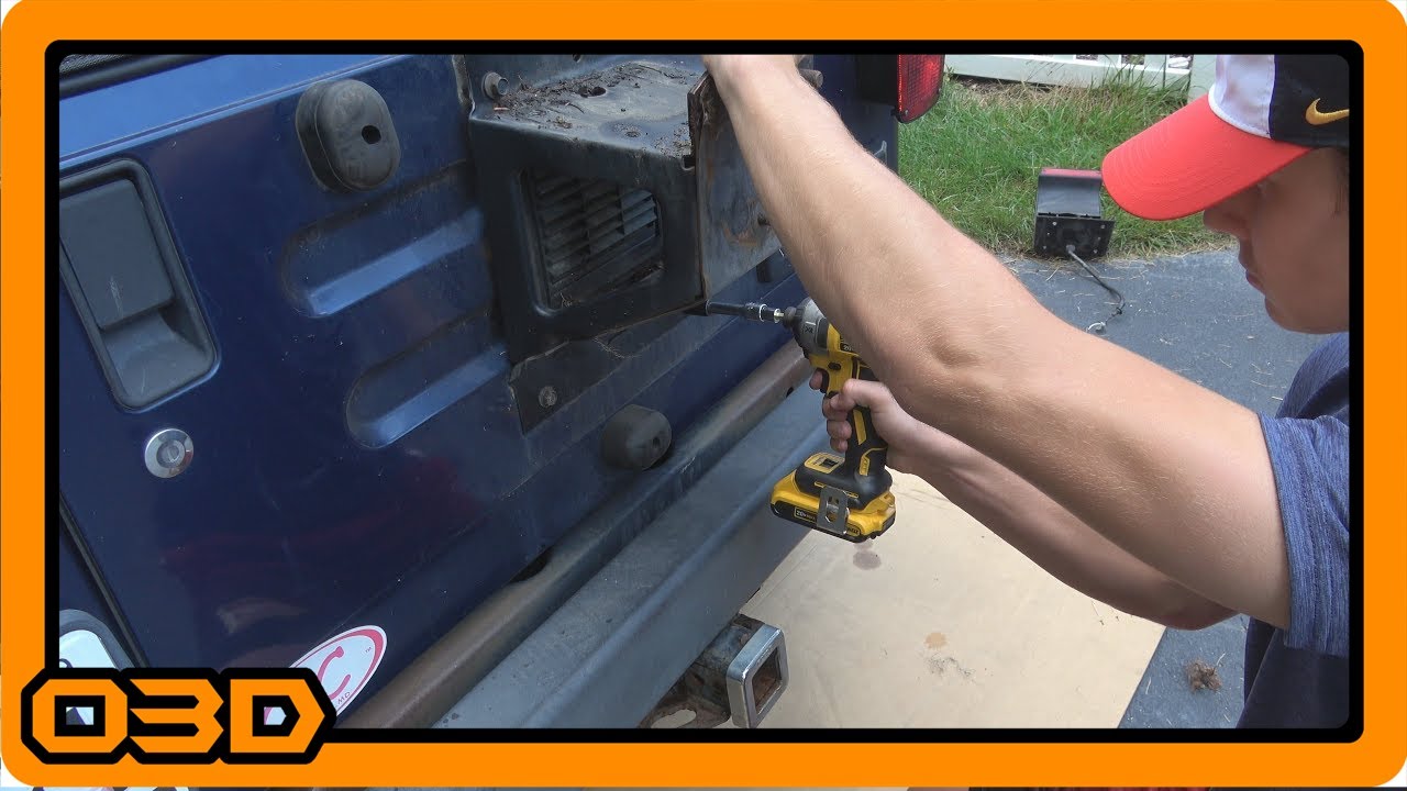 Stock Rear Bumper, Tire Carrier, and Tow Receiver Removal - Project 2004 TJ Wrangler